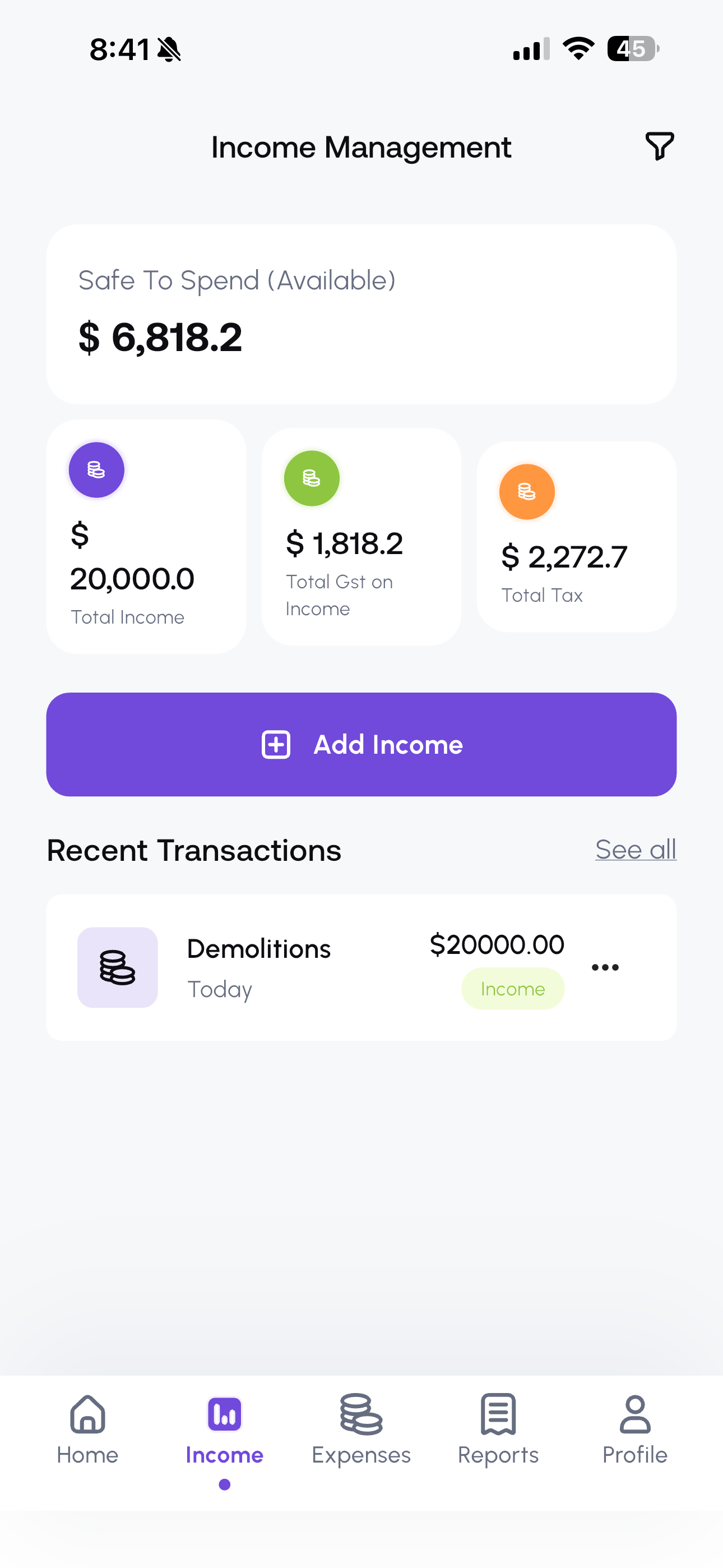 Income management